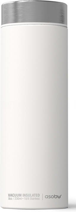 Termoska ASOBU Le Baton 0,5 l, stříbrná/bílá