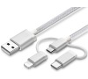 Datový kabel USB 3v1 šedý CPA