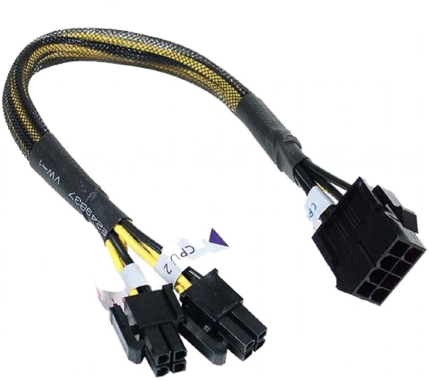 AKASA napájecí redukce 8pin(M) na 2x 4pin(F) / AK-CB8-8-EXT / 30cm