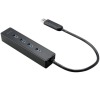 AKASA USB hub Connect 4SX / AK-HB-08BK / 4x USB 3.0 / LED / černý