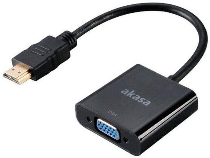 AKASA redukce z HDMI(M) na VGA(F) / AK-CBHD15-20BK / 20cm /