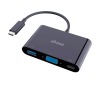 AKASA adaptér USB typ C na VGA, USB 3.0 typ-A a USB typ-C / AK-CBCA02-15BK / 15cm
