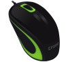 CRONO myš CM643G/ optická/ drátová/ 1000 dpi/ USB/ černo-zelená