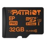 PATRIOT EP Pro 32GB Micro SDHC Card / Class 10 + adaptér