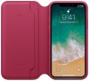 Apple iPhone X Leather Folio - Berry (MQRX2ZM/A)