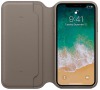 Apple iPhone X Leather Folio - Taupe (MQRY2ZM/A)