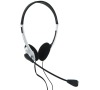 4World Headset 3.5mm 1.8m Silver