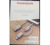 Thomson kab.MicroUSB+Lightning 2.4A 1m