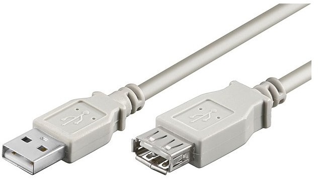 PremiumCord prodlužovací kabel USB2.0 A-A (A-M/A-F)/ 5m/ šedé (kupaa5)