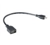 AKASA OTG redukce USB2.0 Typ-micro B na USB2.0 Typ-A / AK-CBUB25-15BK / 15cm