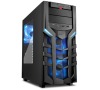 Sharkoon skříň DG7000 / Middle Tower / 2x USB3.0 / 2x USB2.0 / průhledná bočnice / modré LED / černá