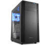 Sharkoon skříň M25-W / Middle Tower / 2x USB3.0 / průhledná bočnice / černá