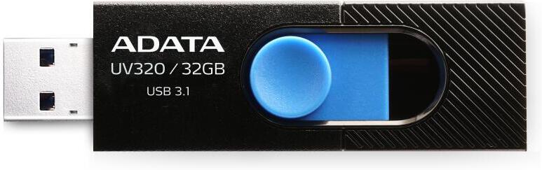 ADATA flash disk 32GB  UV320 USB 3.1 černo-modrý (AUV320-32G-RBKBL)