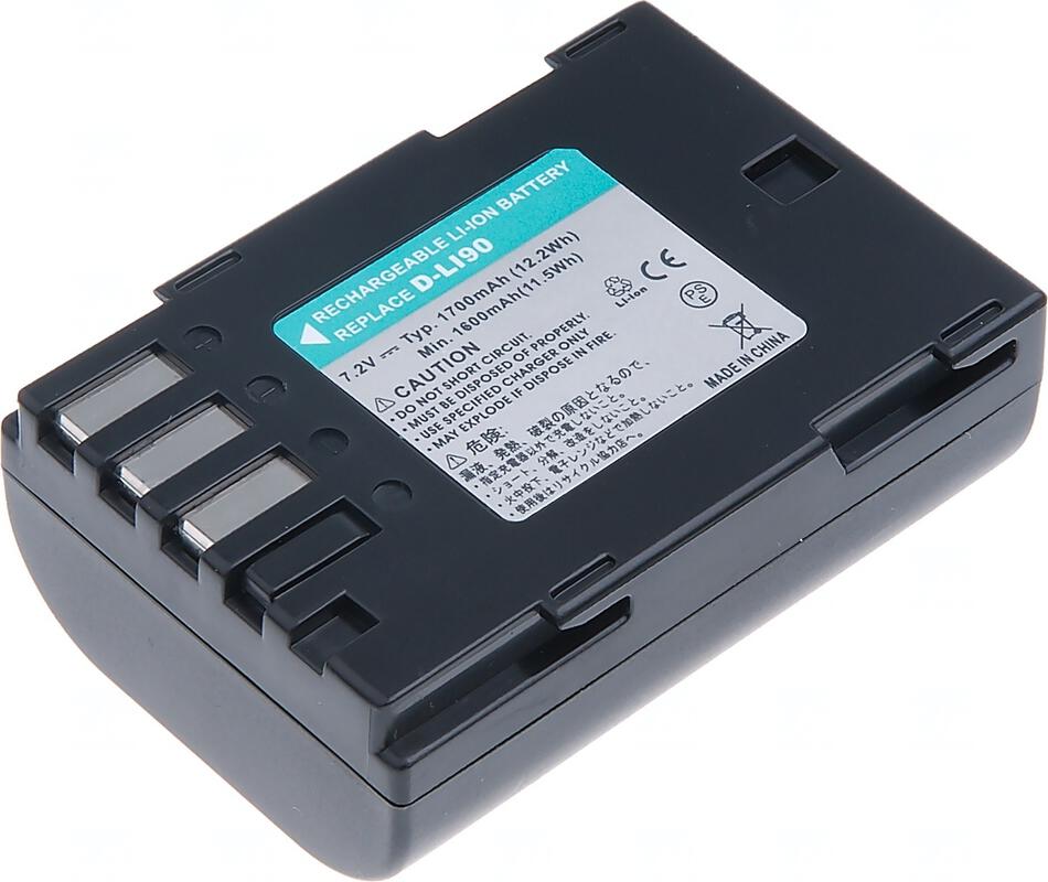 Baterie T6 POWER pro Pentax D-Li90, 1620mAh, 11,7Wh (DCPE0001)