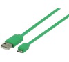 Valueline Kabel Micro USB 2.0, A-B 1m, Plochý Zelený