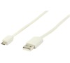 Valueline Kabel Micro USB 2.0, A-B 1m, Plochý Bílý