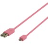 Valueline Kabel Micro USB 2.0, A-B 1m, Plochý Růžový
