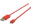 Valueline Kabel Micro USB 2.0, A-B 1m, Plochý Červený