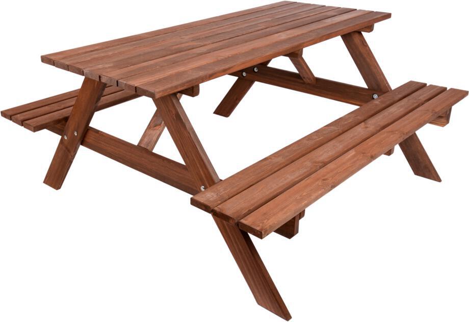 ROJA PIKNIK zahradní set dřevěný - 180 cm - mořený