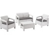 CORFU set - bílý + šedé podušky Allibert