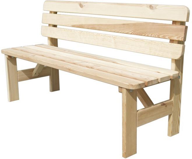 Dřevěná zahradní lavice ROJA VIKING přírodní, 200 cm