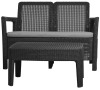 Set TARIFA SOFA+TABLE grafit+šedé podušky Allibert