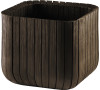 Květináč Keter Cube Planter M whiskey hnědý