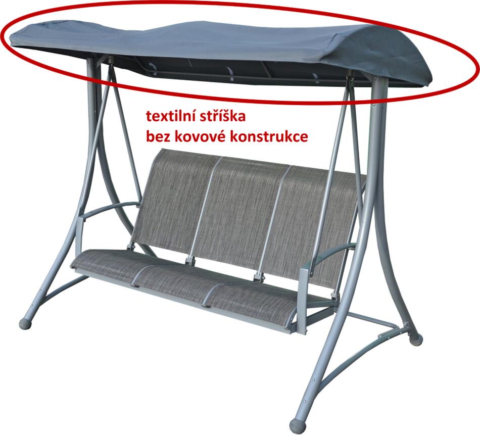 Stříška k houpačce ROJA HOLLYWOOD, šedá