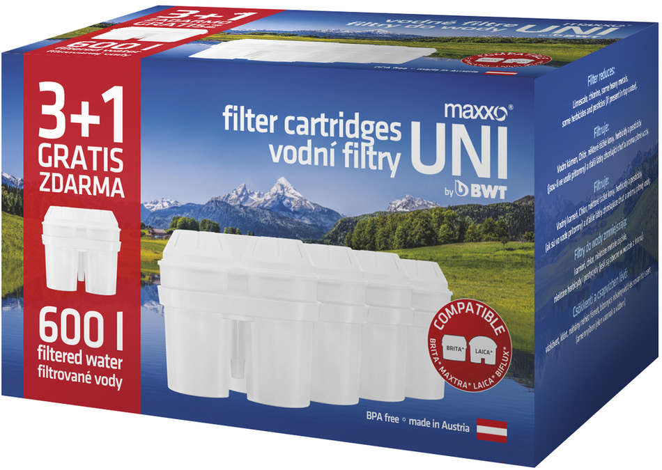 Filtry do filtrační konvice BWT MAXXO 3+1 UNI