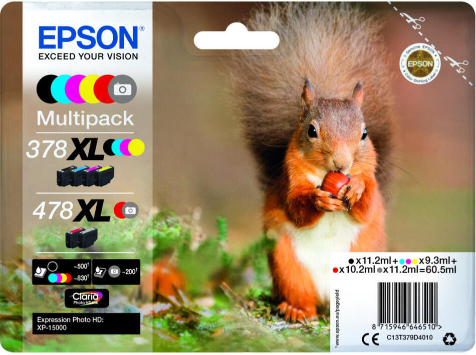 Epson Multipack 6 colours 478XL Claria Photo HD (C13T379D4010)