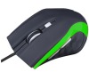 Modecom MC-M5 drátová optická myš, 5 tlačítek, 2400 DPI, USB, černo-zelená