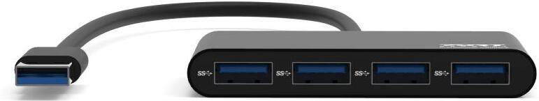 PORT CONNECT USB HUB, 4x USB 3.0, černý (900121)