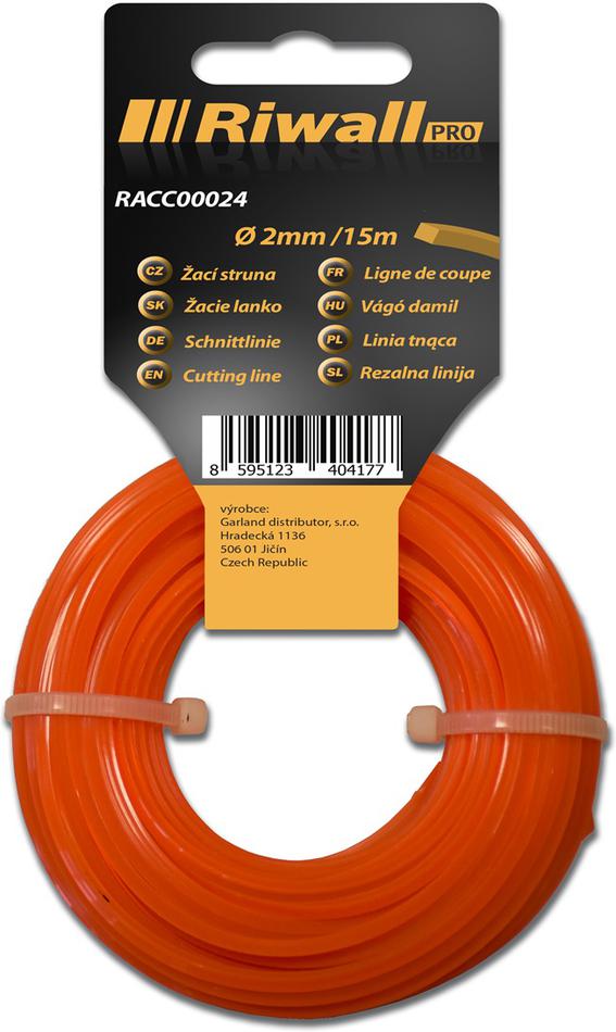 Riwall PRO Žací struna 2mm / 15m ( čtvercový průřez )