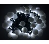 Vánoční osvětlení - KOULE 2,5 cm - 80 LED - STUDENÉ BÍLÉ