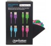 Manhattan iLynkPOP, kabel USB-A/Lightning, M/M, 1m, 4 barvy (40ks)