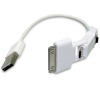 Sandberg 3v1 Sync + Charge  kabel, USB, Micro USB, Mini USB, 30pin konektor, 15cm, bílý (440-55)