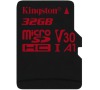 KINGSTON Canvas React 32GB microSDHC / U3 V30 A1 / bez adaptéru (SDCR/32GBSP)