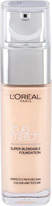 Makeup L'Oréal Paris True Match Super-Blendable Foundation, 30 ml, odstín 1.N