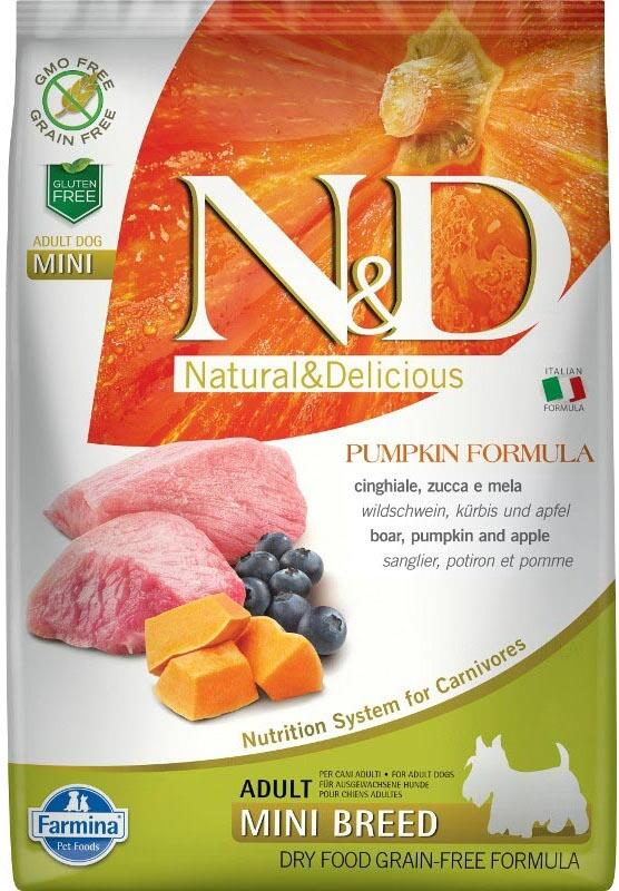 Granule pro psy N&D Grain Free Adult Mini Pumpkin Boar & Apple, 7 kg