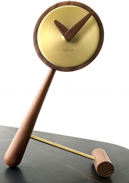 Designové stolní hodiny Nomon Small Puntero Gold 26cm