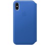iPhone X Leather Folio - Electric Blue (MRGE2ZM/A)