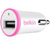 BELKIN Single micro car charger, růžová