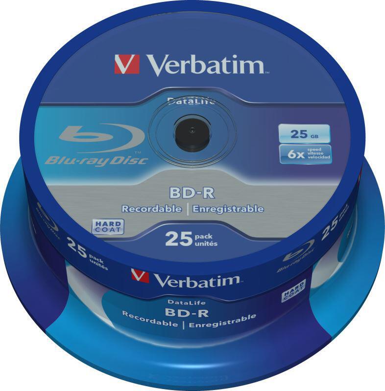 Verbatim VERBATIM BD-R SL (6x, 25GB),NON-ID, 25 cake (43837)