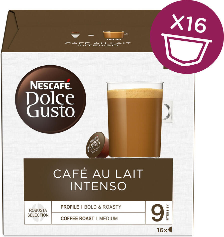 NESCAFÉ® Dolce Gusto® Café au Lait Intenso kávové kapsle 16 ks