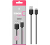 Datový a nabíjecí kabel PLUS, USB-C, délka 1m, 2A, USB 2.0, (8041), černý (2100002)