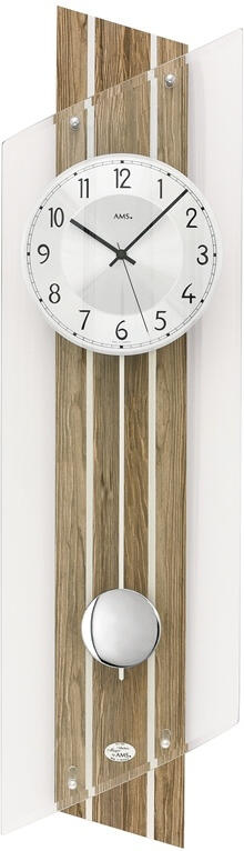 Kyvadlové nástěnné hodiny 5302 AMS řízené rádiovým signálem 84cm