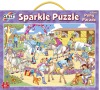 Třpytivé puzzle - koně 2*