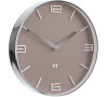 Designové nástěnné hodiny Future Time FT3010BR Flat caffé latte 30cm