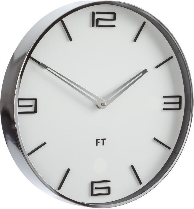Designové nástěnné hodiny Future Time FT3010WH Flat white 30cm