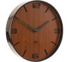Designové nástěnné hodiny Future Time FT3010TT Flat walnut titanium 30cm